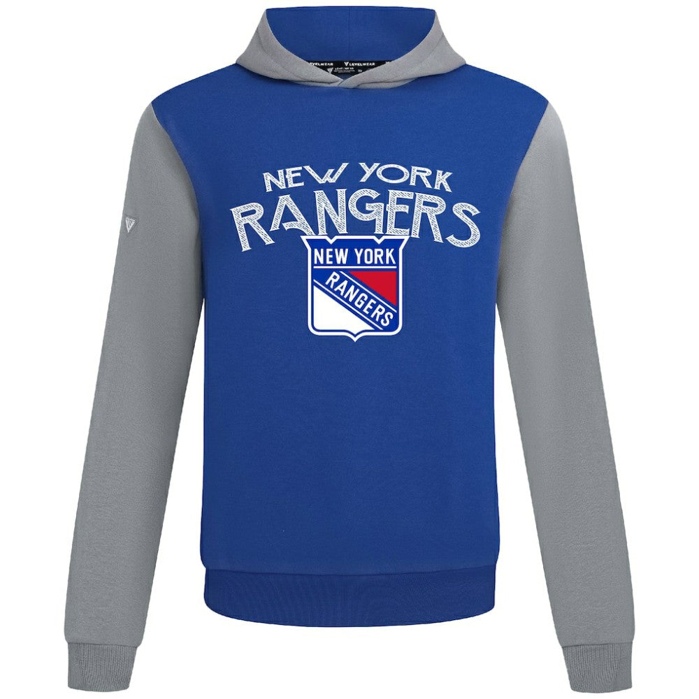 NHL New York Rangers Levelwear Ultimate Mission Pullover Hoodie - Royal/Gray