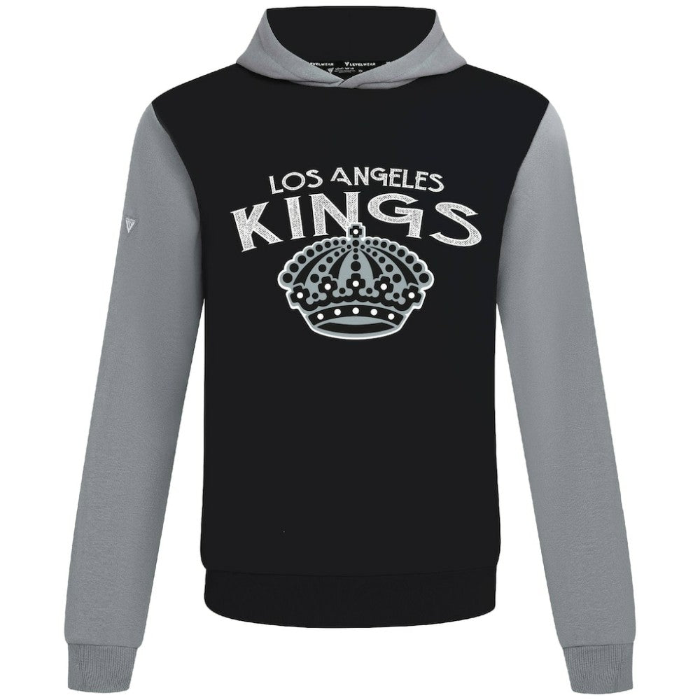 NHL Los Angeles Kings Levelwear Ultimate Mission Pullover Hoodie - Black/Gray