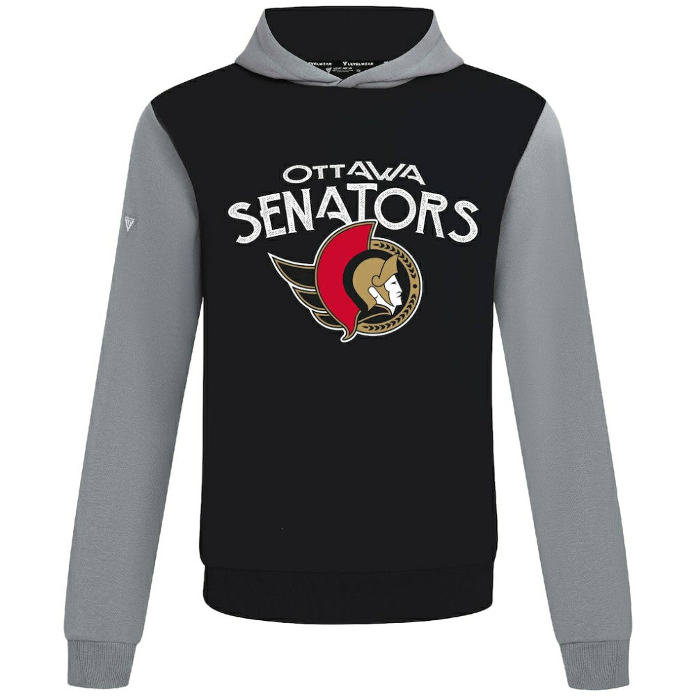 NHL Ottawa Senators Levelwear Ultimate Mission Pullover Hoodie - Black/Gray