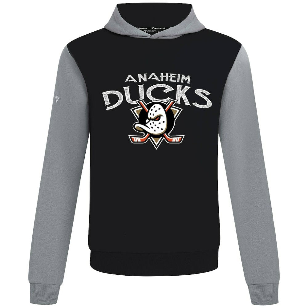 NHL Anaheim Ducks Levelwear Ultimate Mission Pullover Hoodie - Black/Gray