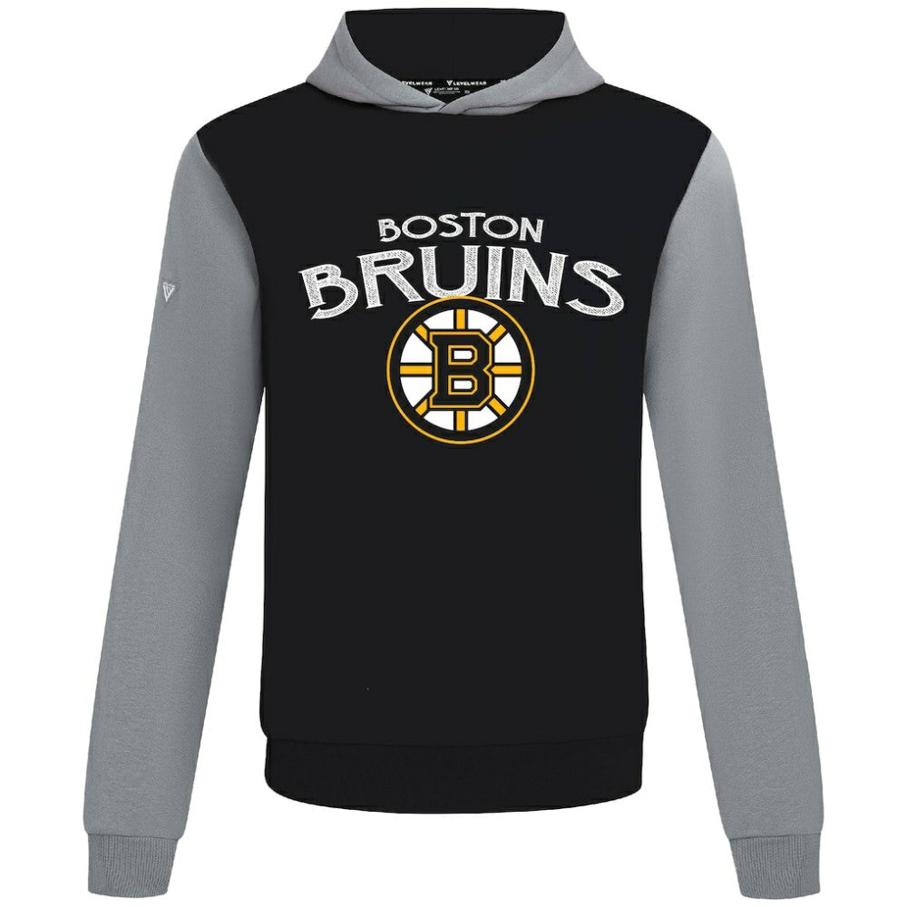 NHL Boston Bruins Levelwear Ultimate Mission Pullover Hoodie - Black/Gray