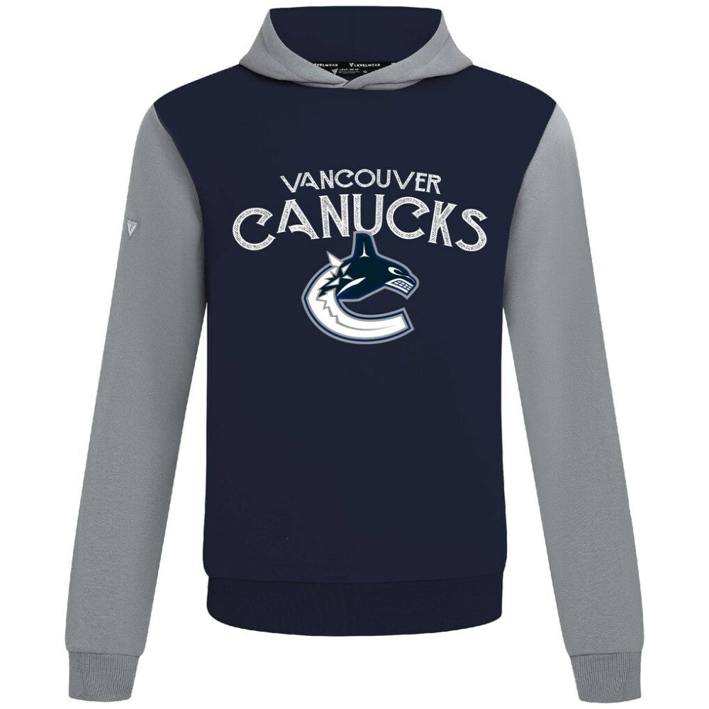 NHL Vancouver Canucks Levelwear Ultimate Mission Pullover Hoodie - Navy/Gray