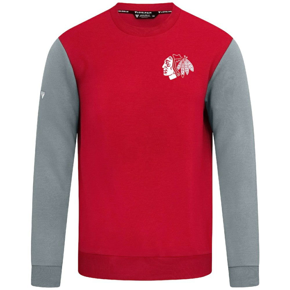 NHL Chicago Blackhawks Levelwear Ultimate Response Sweatshirt - Red/Gray