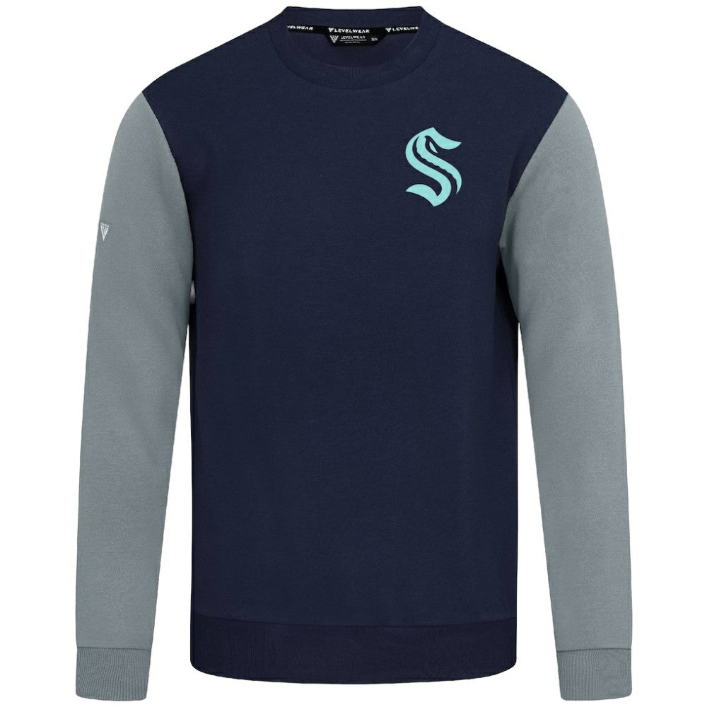 NHL Seattle Kraken Levelwear Ultimate Response Sweatshirt - Deep Sea Blue/Gray