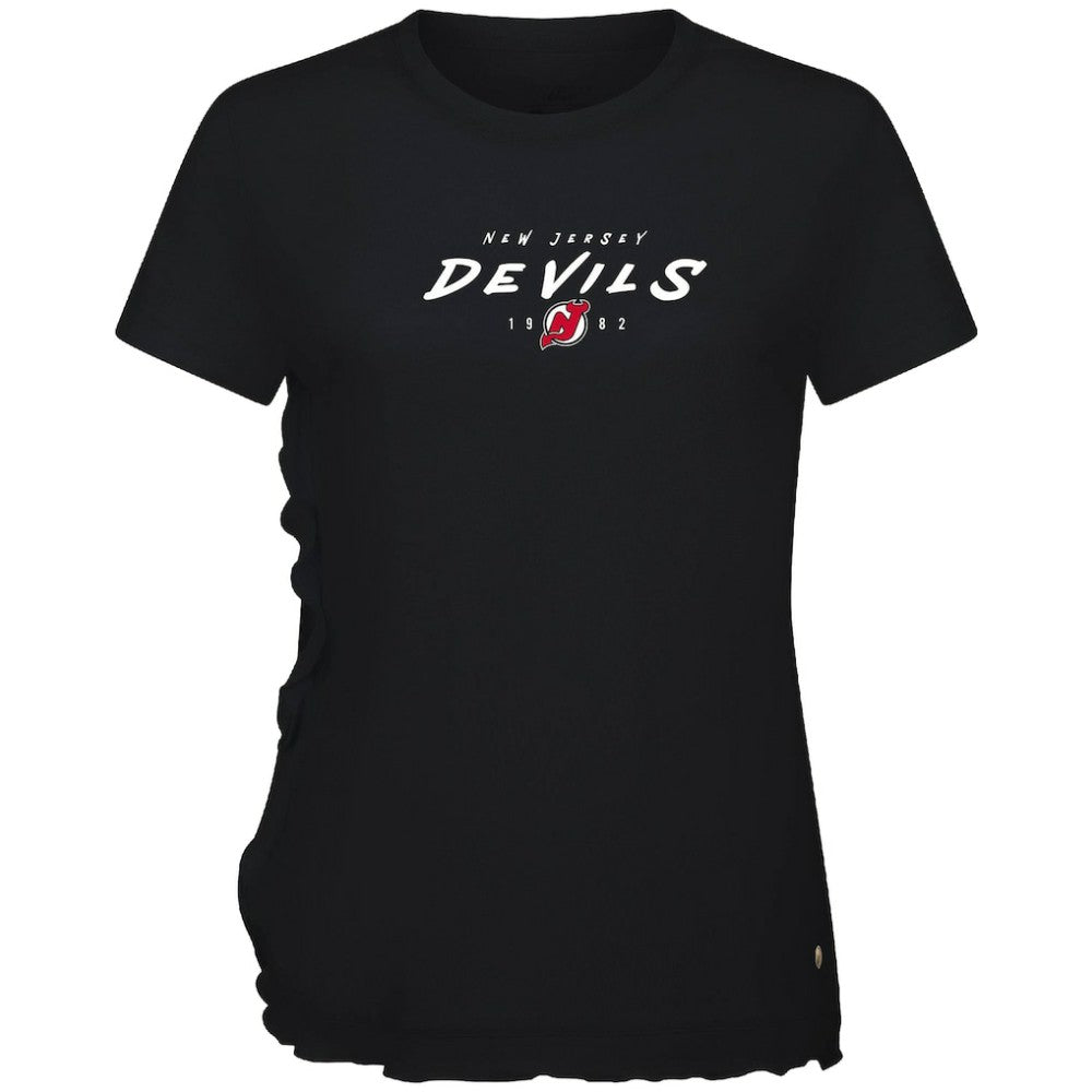 NHL New Jersey Devils Levelwear Women's Airflow Scratched T-Shirt - Black