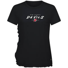 NHL New Jersey Devils Levelwear Women's Airflow Scratched T-Shirt - Black