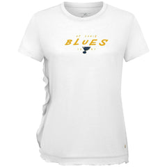 NHL St. Louis Blues Levelwear Women's Airflow Scratched T-Shirt - White