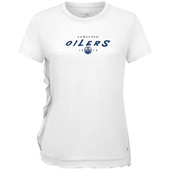 NHL Edmonton Oilers Levelwear Women's Airflow Scratched T-Shirt - White