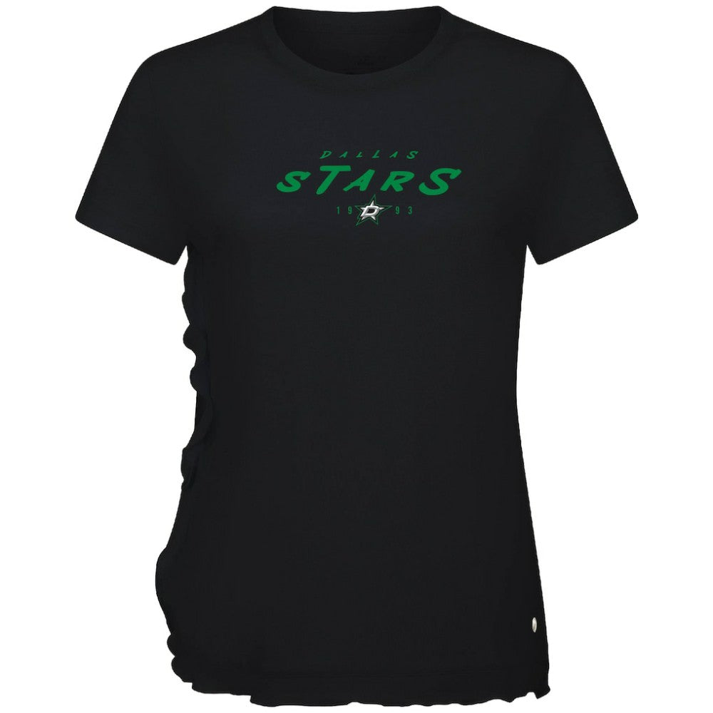 NHL Dallas Stars Levelwear Women's Airflow Scratched T-Shirt - Black