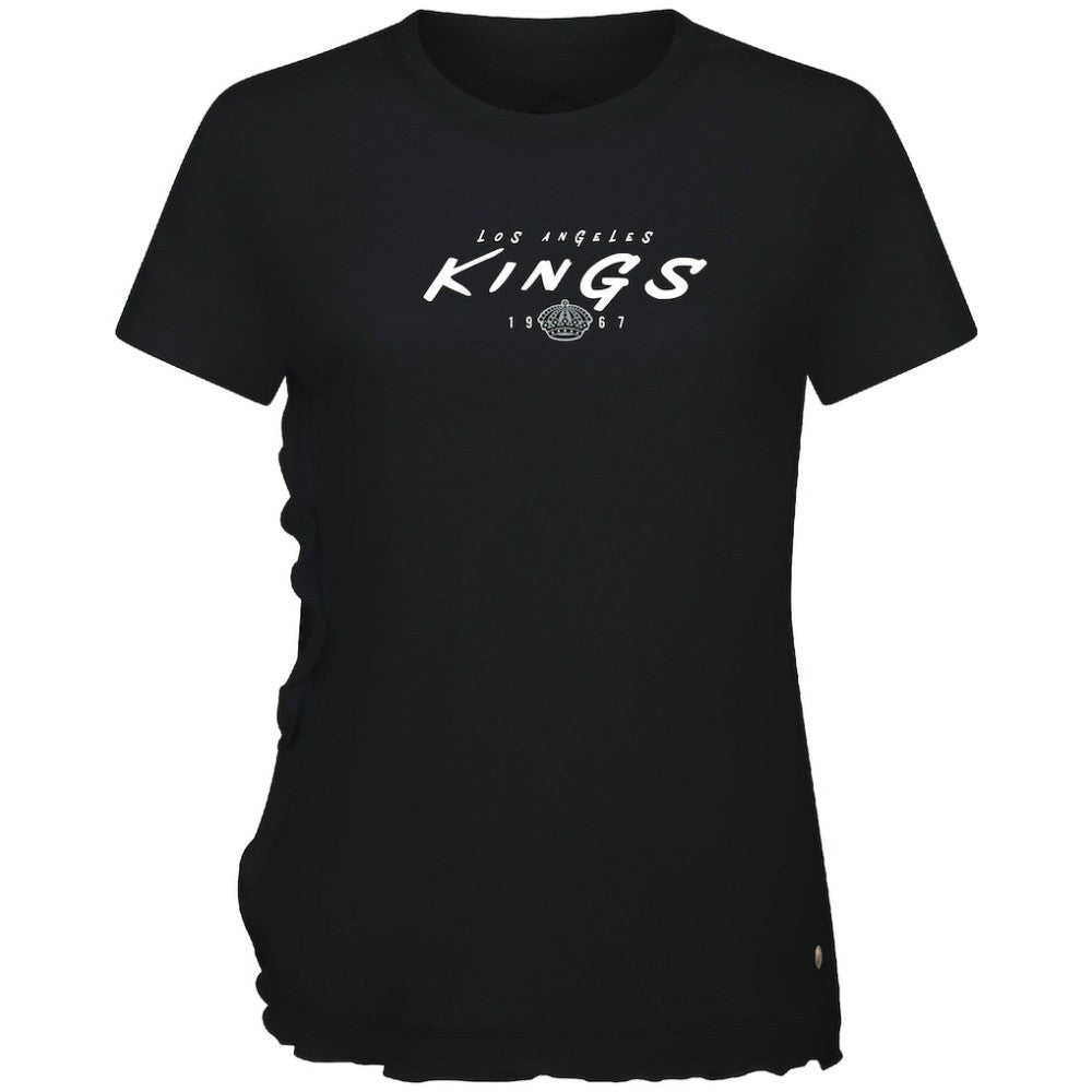 NHL Los Angeles Kings Levelwear Women's Airflow Scratched T-Shirt - Black