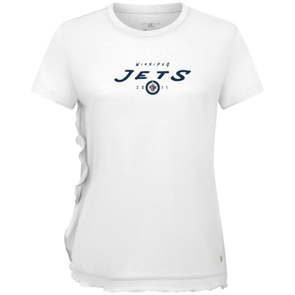 NHL Winnipeg Jets Levelwear Women's Airflow Scratched T-Shirt - White