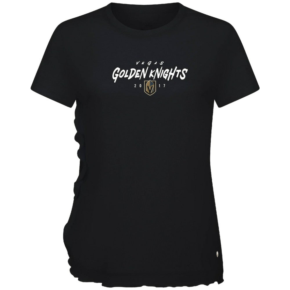 NHL Vegas Golden Knights Levelwear Women's Airflow Scratched T-Shirt - Black