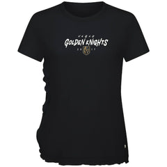 NHL Vegas Golden Knights Levelwear Women's Airflow Scratched T-Shirt - Black