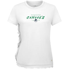 NHL Vancouver Canucks Levelwear Women's Airflow Scratched T-Shirt - White