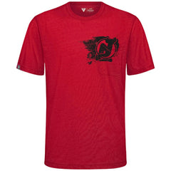 NHL New Jersey Devils Levelwear Focal Blasted T-Shirt - Red