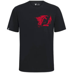 NHL New Jersey Devils Levelwear Focal Blasted T-Shirt - Black
