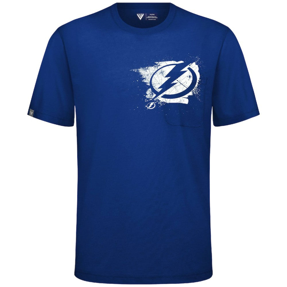 NHL Tampa Bay Lightning Levelwear Focal Blasted T-Shirt - Royal