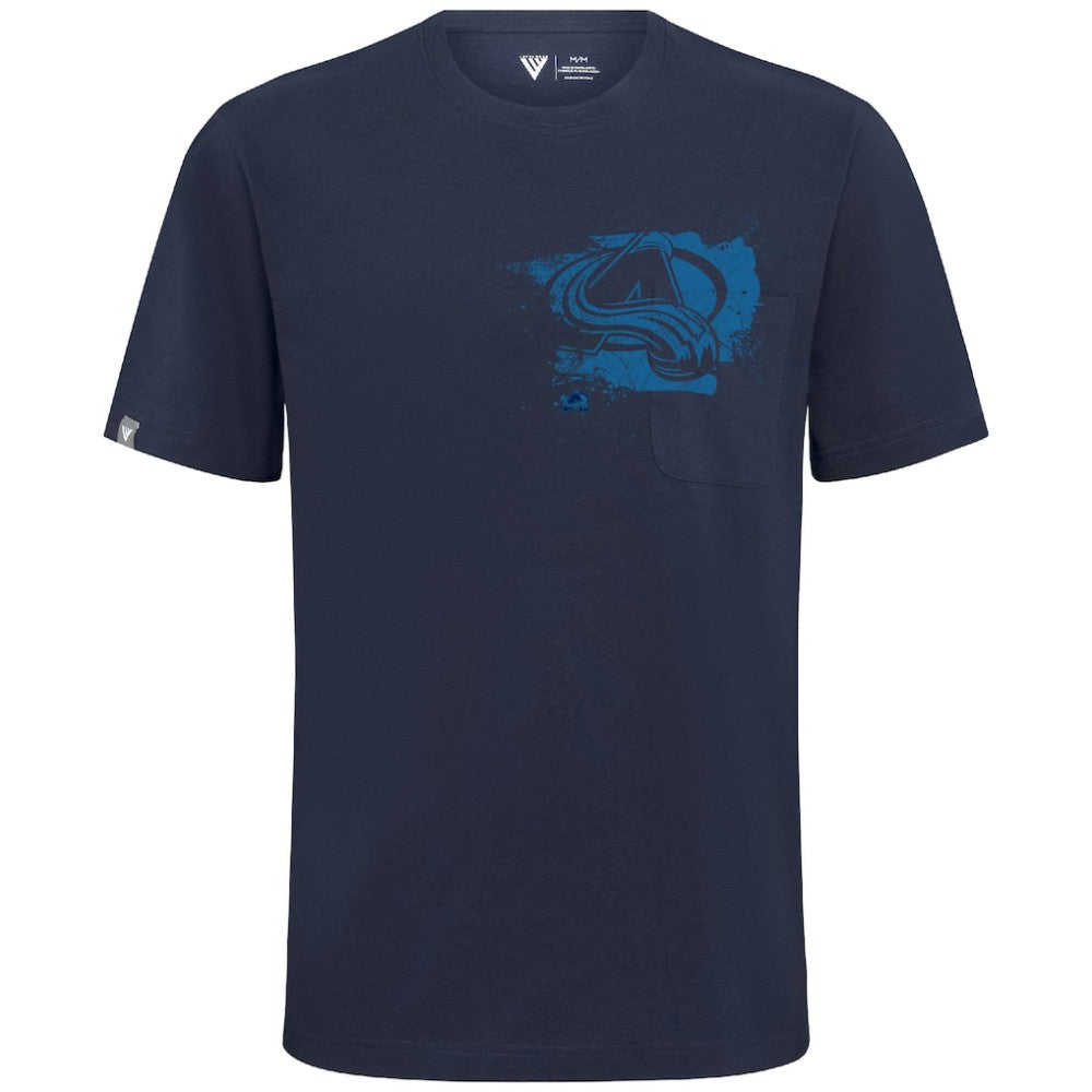 NHL Colorado Avalanche Levelwear Focal Blasted T-Shirt - Navy