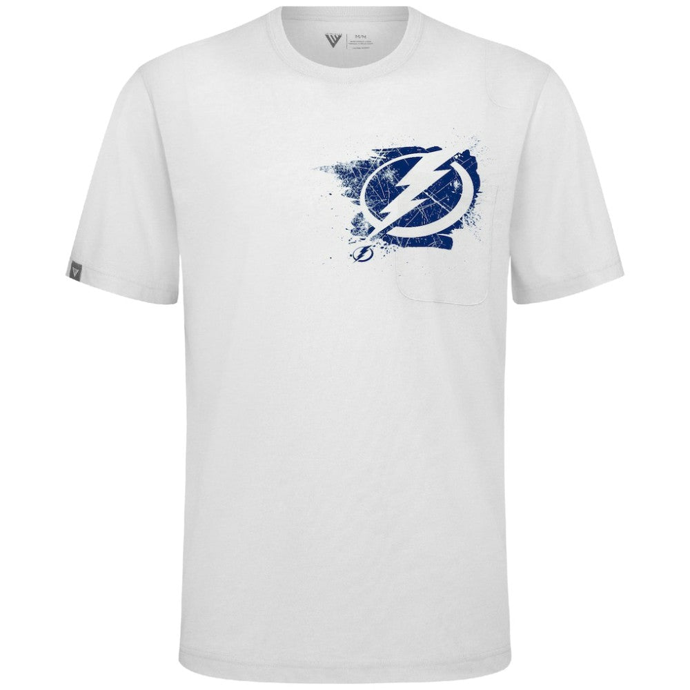NHL Tampa Bay Lightning Levelwear Focal Blasted T-Shirt - White