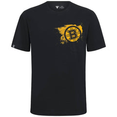 NHL Boston Bruins Levelwear Focal Blasted T-Shirt - Black