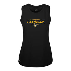 NHL Pittsburgh Penguins Levelwear Women's Macy Scratched Tank Top - Black