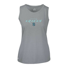 NHL Seattle Kraken Levelwear Women's Macy Scratched Tank Top - Gray