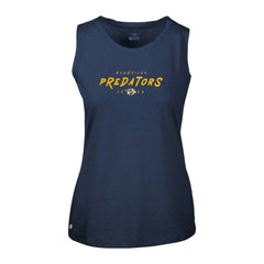 NHL Nashville Predators Levelwear Women's Macy Scratched Tank Top - Navy