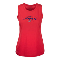 NHL Montreal Canadiens Levelwear Women's Macy Scratched Tank Top - Red