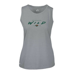 NHL Minnesota Wild Levelwear Women's Macy Scratched Tank Top - Gray