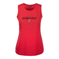 NHL Carolina Hurricanes Levelwear Women's Macy Scratched Tank Top - Red
