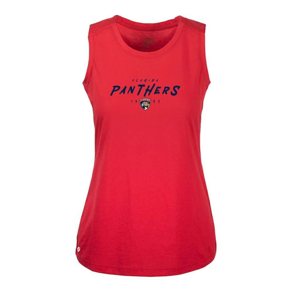 NHL Florida Panthers Levelwear Women's Macy Scratched Tank Top - Red
