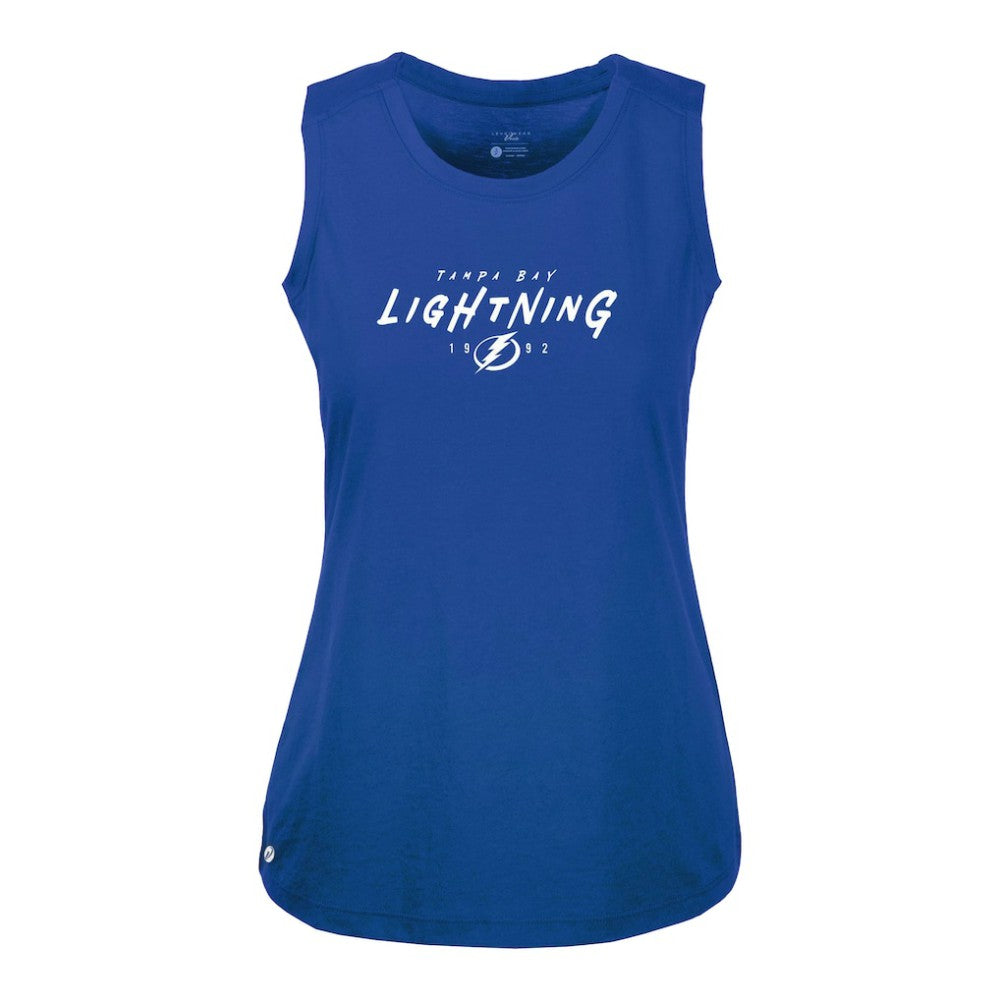 NHL Tampa Bay Lightning Levelwear Women's Macy Scratched Tank Top - Royal