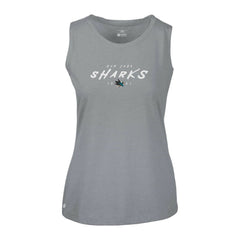 NHL San Jose Sharks Levelwear Women's Macy Scratched Tank Top - Gray