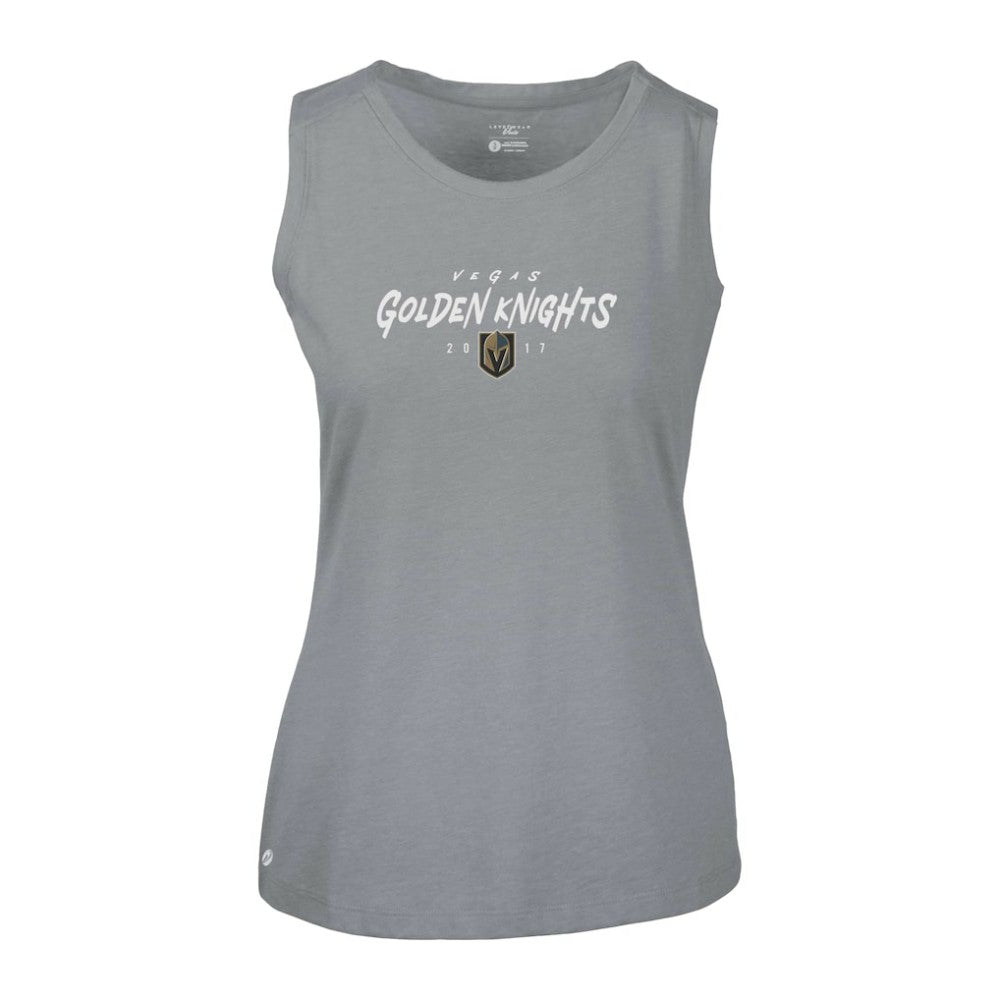 NHL Vegas Golden Knights Levelwear Women's Macy Scratched Tank Top - Gray