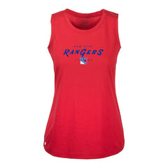 NHL New York Rangers Levelwear Women's Macy Scratched Tank Top - Red