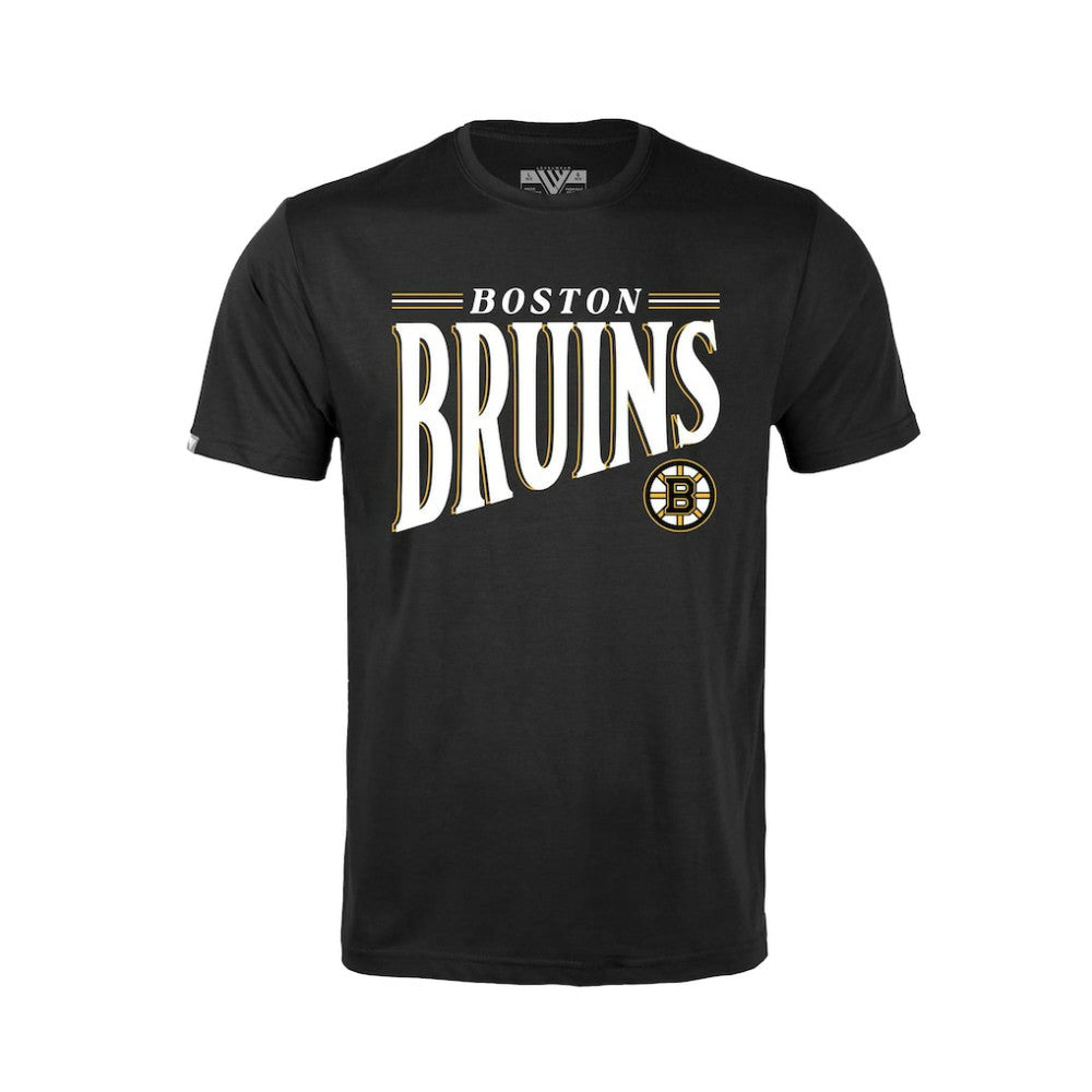 NHL Boston Bruins Levelwear Youth Little Richmond Tally T-Shirt - Black
