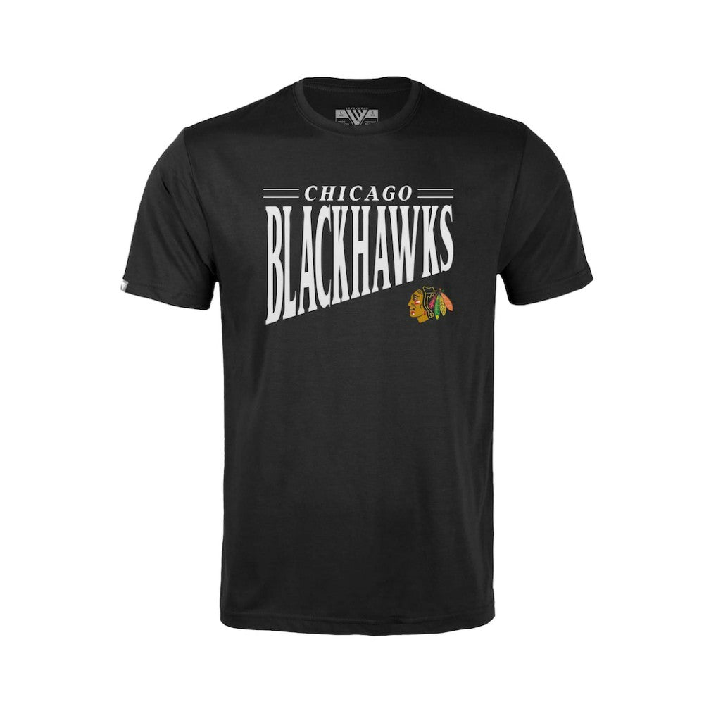 NHL Chicago Blackhawks Levelwear Youth Little Richmond Tally T-Shirt - Black