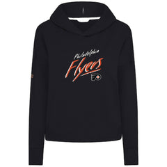 NHL Philadelphia Flyers Levelwear Women's Sweet Sizzle Tri-Blend Cropped Pullover Hoodie - Black