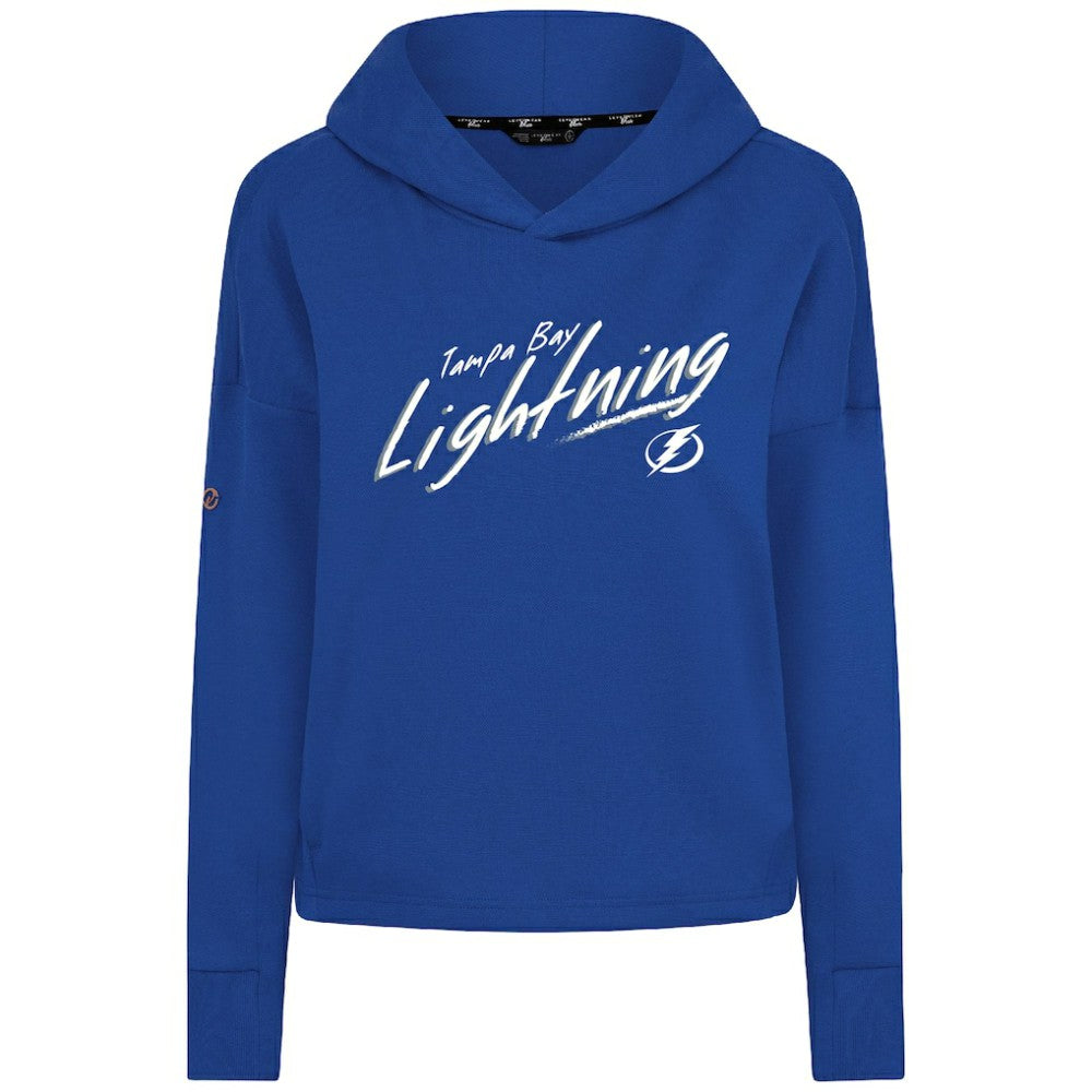 NHL Tampa Bay Lightning Levelwear Women's Sweet Sizzle Tri-Blend Cropped Pullover Hoodie - Royal