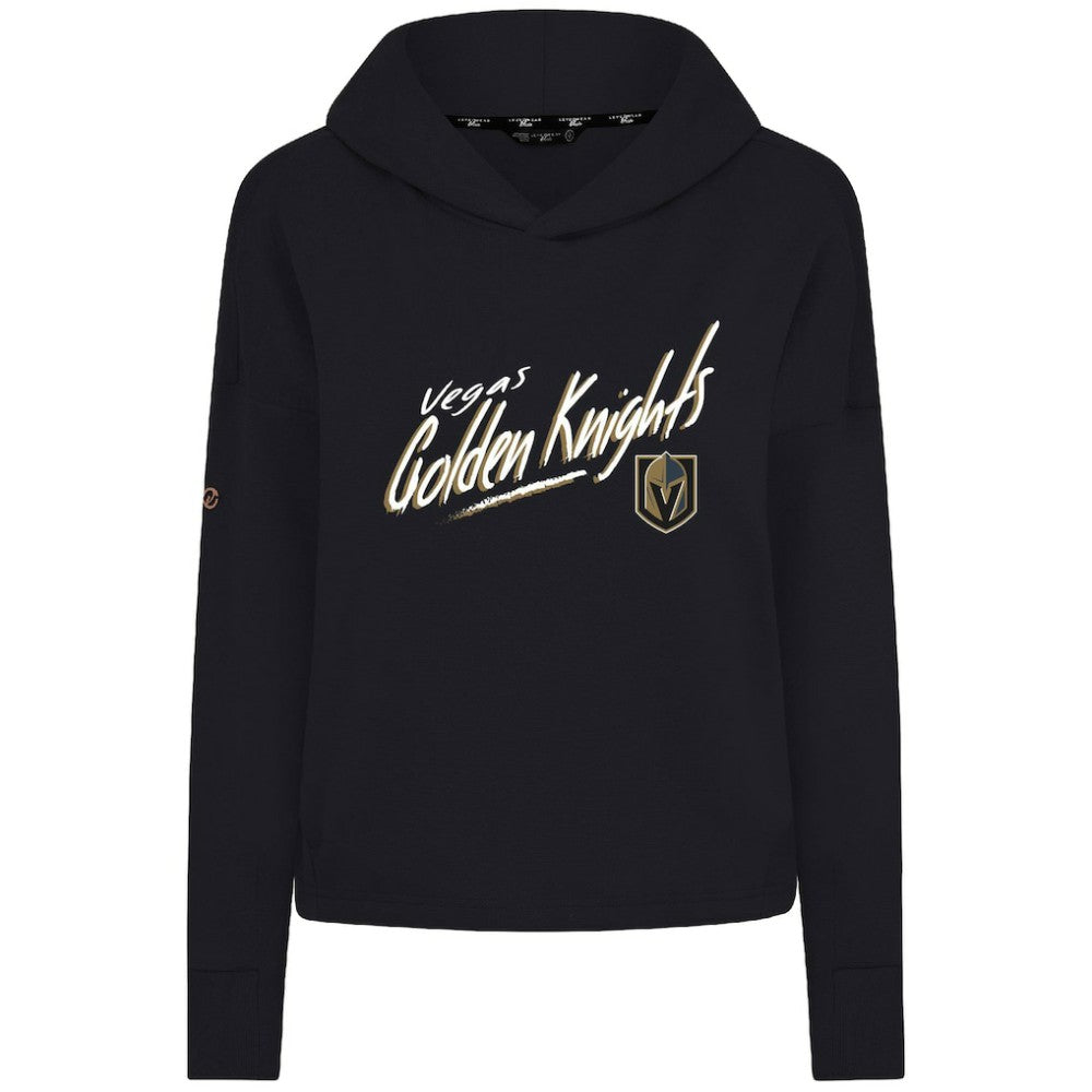 NHL Vegas Golden Knights Levelwear Women's Sweet Sizzle Tri-Blend Cropped Pullover Hoodie - Black