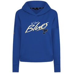 NHL St. Louis Blues Levelwear Women's Sweet Sizzle Tri-Blend Cropped Pullover Hoodie - Royal