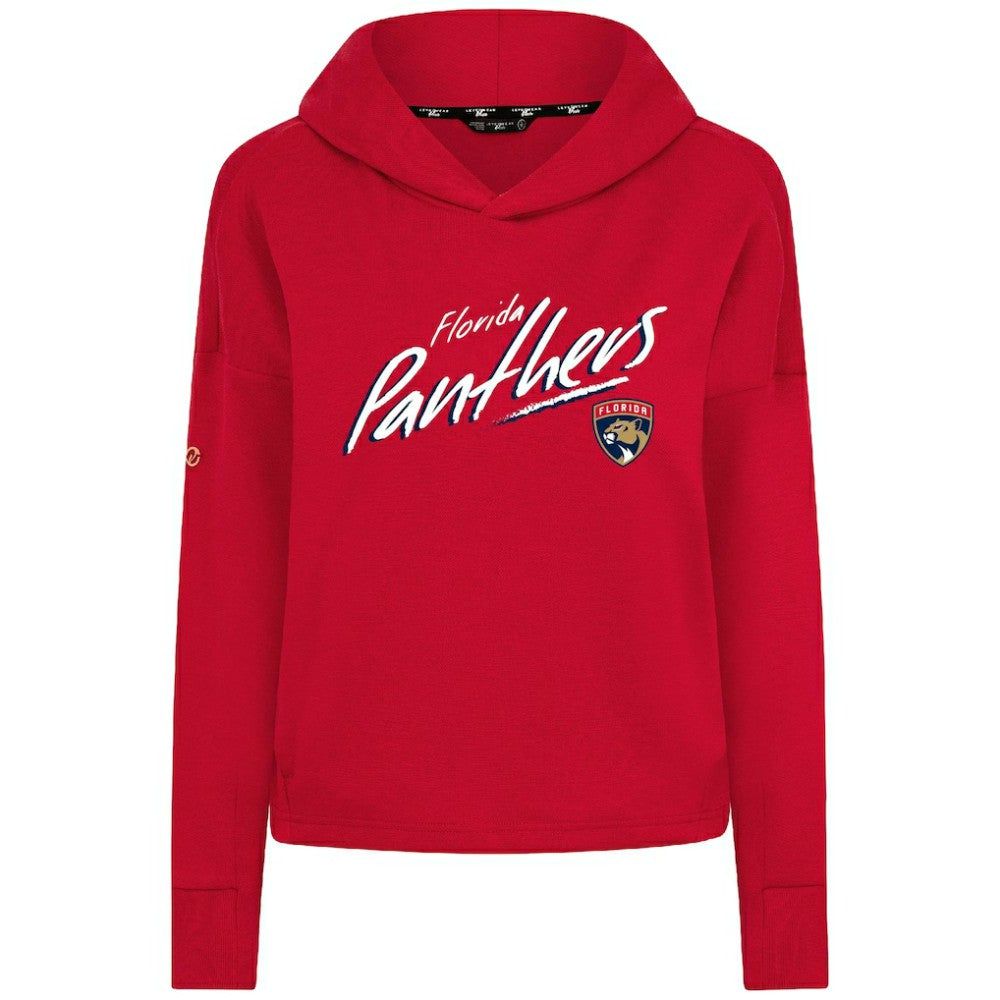 NHL Florida Panthers Levelwear Women's Sweet Sizzle Tri-Blend Cropped Pullover Hoodie - Red