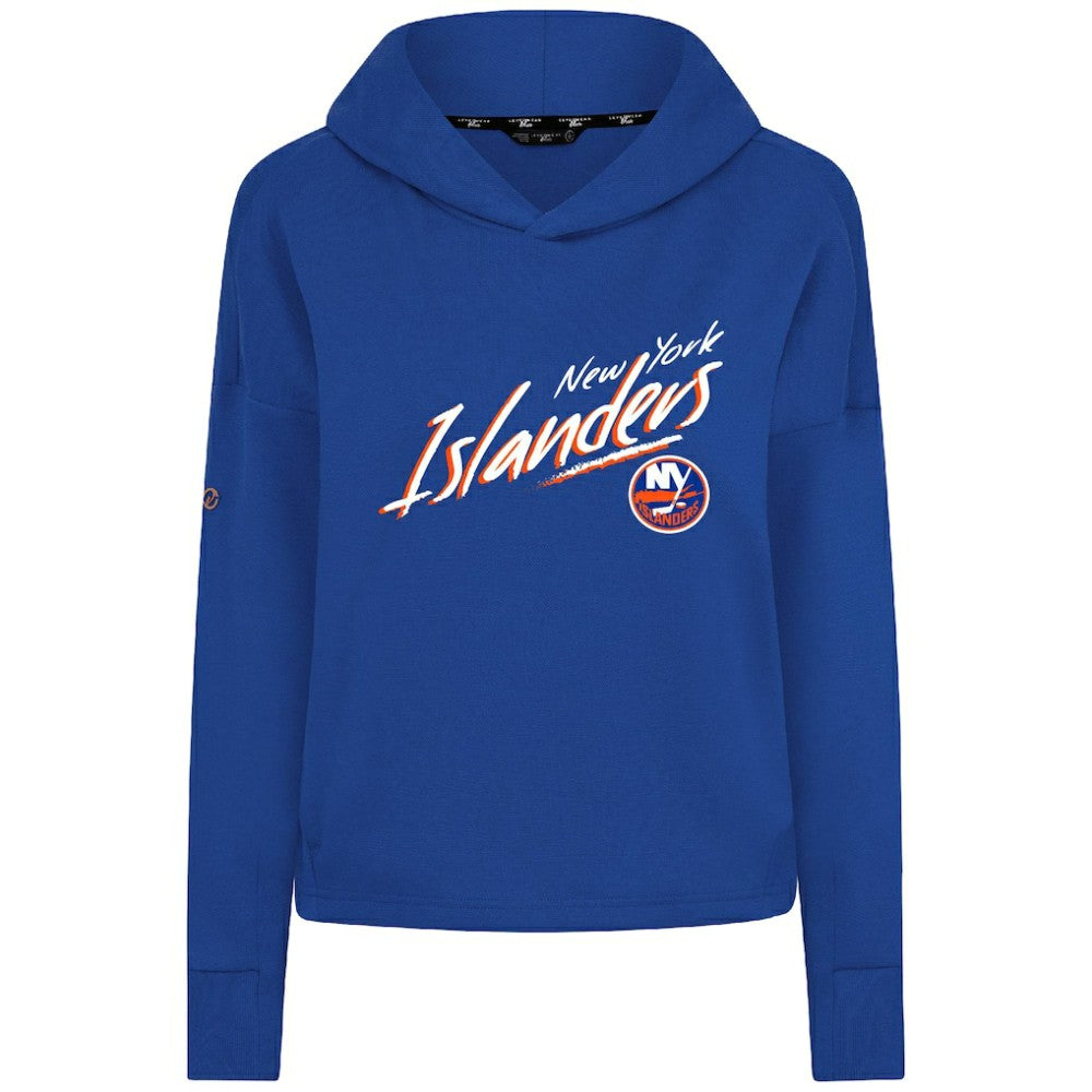 NHL New York Islanders Levelwear Women's Sweet Sizzle Tri-Blend Cropped Pullover Hoodie - Royal