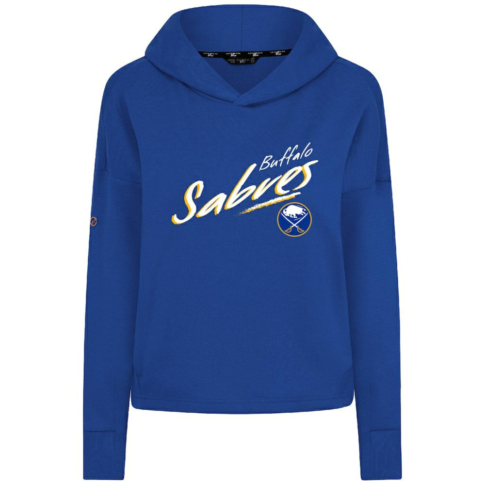 NHL Buffalo Sabres Levelwear Women's Sweet Sizzle Tri-Blend Cropped Pullover Hoodie - Royal