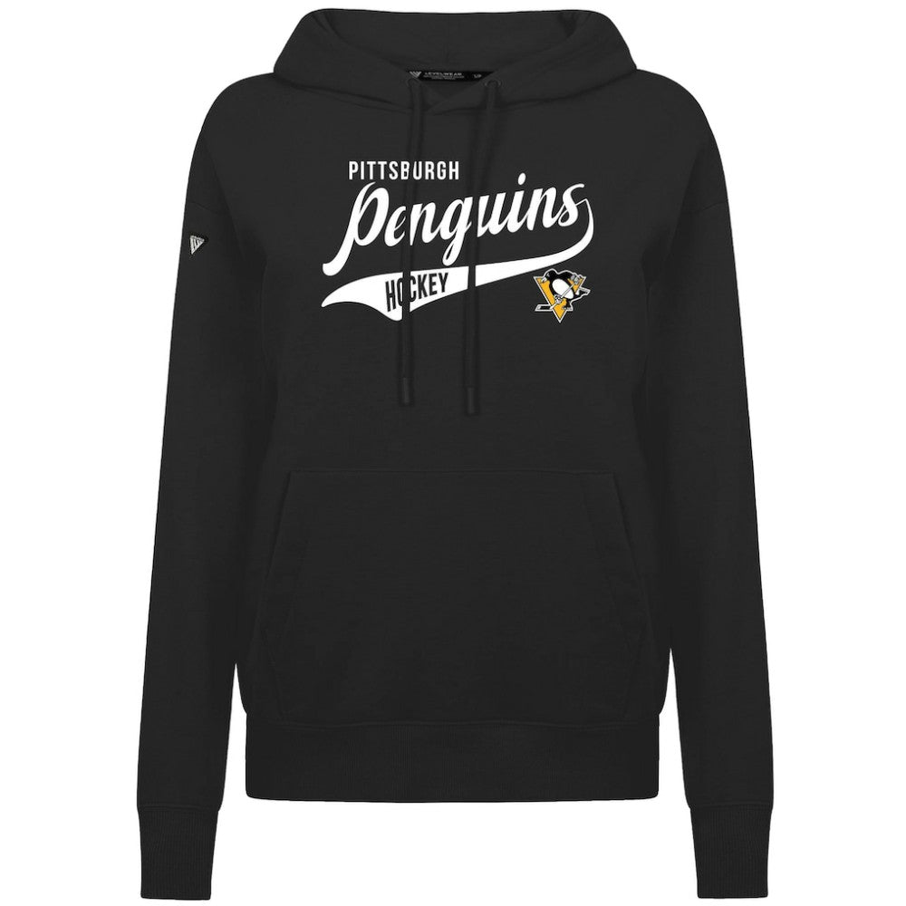 NHL Pittsburgh Penguins Levelwear Women's Adorn Glide Pullover Hoodie - Black
