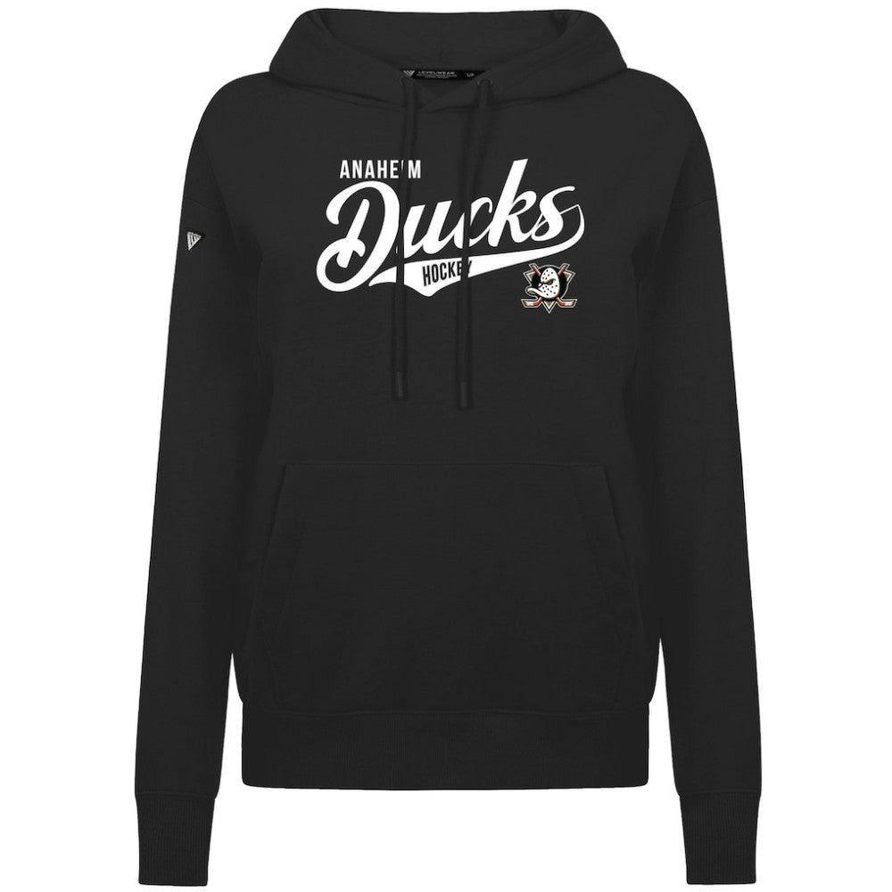 NHL Anaheim Ducks Levelwear Women's Adorn Glide Pullover Hoodie - Black