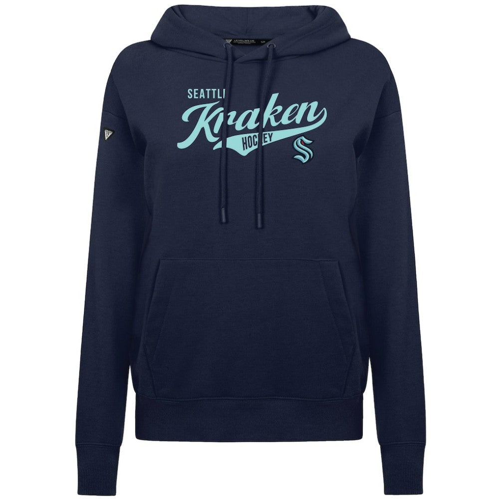 NHL Seattle Kraken Levelwear Women's Adorn Glide Pullover Hoodie - Deep Sea Blue