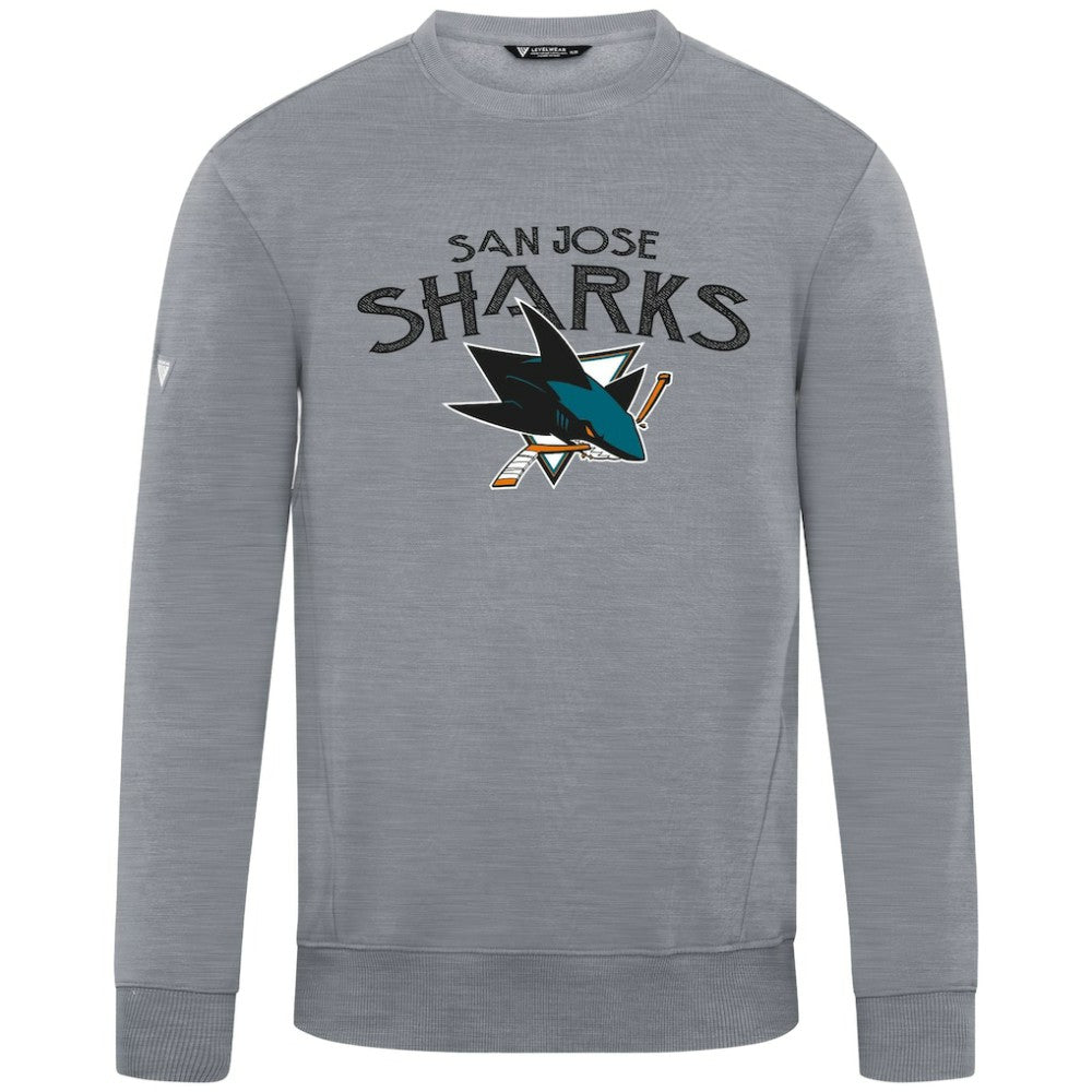 NHL San Jose Sharks Levelwear Zane Mission Sweatshirt - Gray