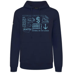 NHL Seattle Kraken Levelwear Podium Campaign Pullover Hoodie - Deep Sea Blue