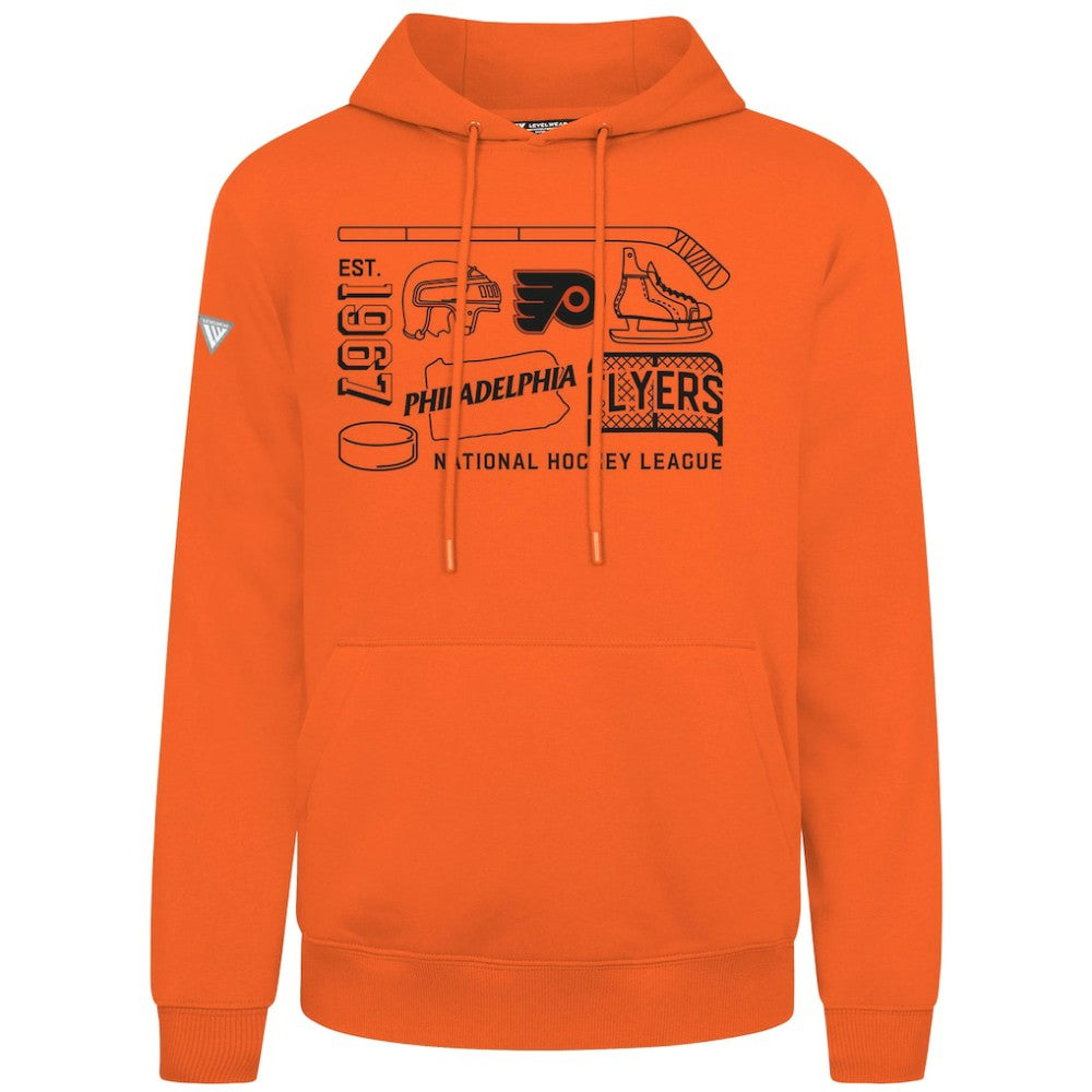 NHL Philadelphia Flyers Levelwear Podium Campaign Pullover Hoodie - Orange